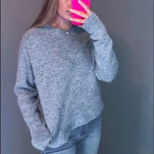 h&m fine knit blue sweater